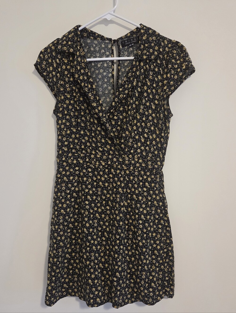 Trixxi Black With Yellow Distsy Floral Dress
